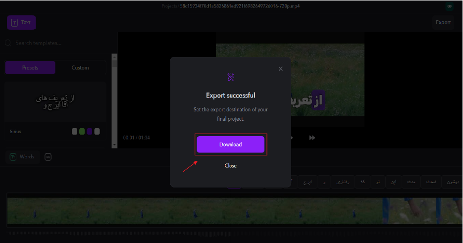 آموزش استفاده از سایت captions.ai برای ایجاد زیرنویس خودکار و اتومات فیلم
