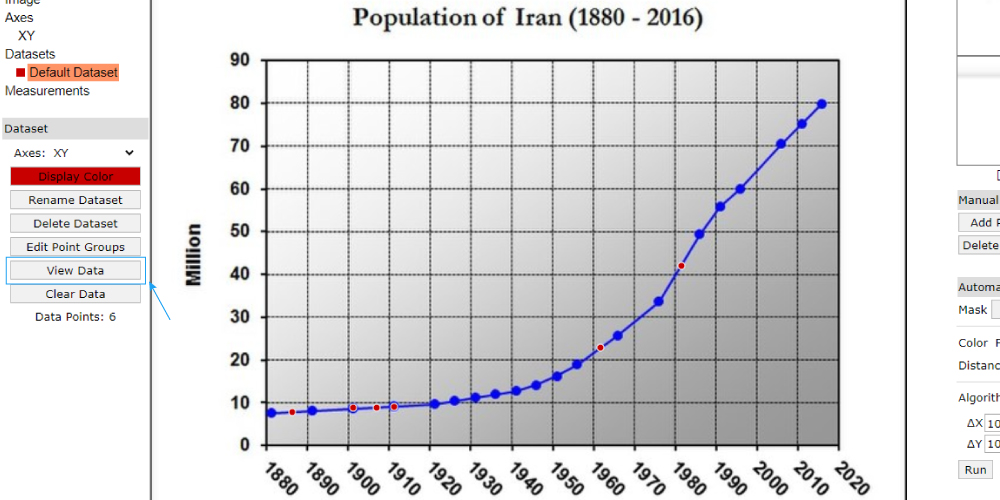 استخراج داده از نمودار با نرم افزار WebPlotDigitizer 