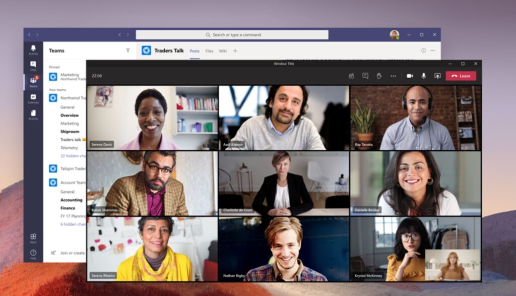 برنامه مایکروسافت تیمز Microsoft Teams برای برقراری تماس تصویری