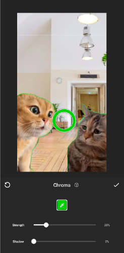 حذف پرده سبز در اینشات InShot