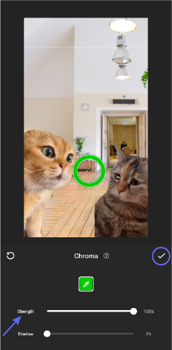 حذف پرده سبز در اینشات InShot