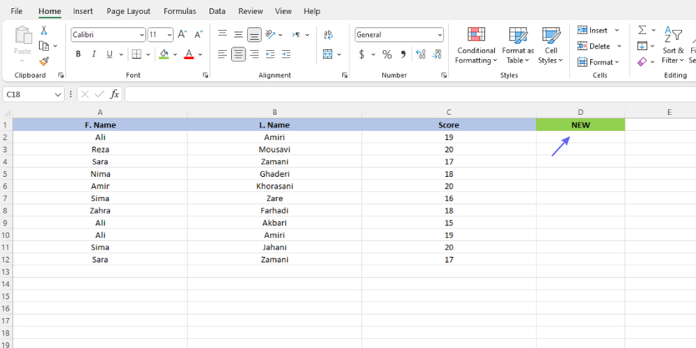 آموزش پیدا کردن ردیف و سطر های تکراری در اکسل