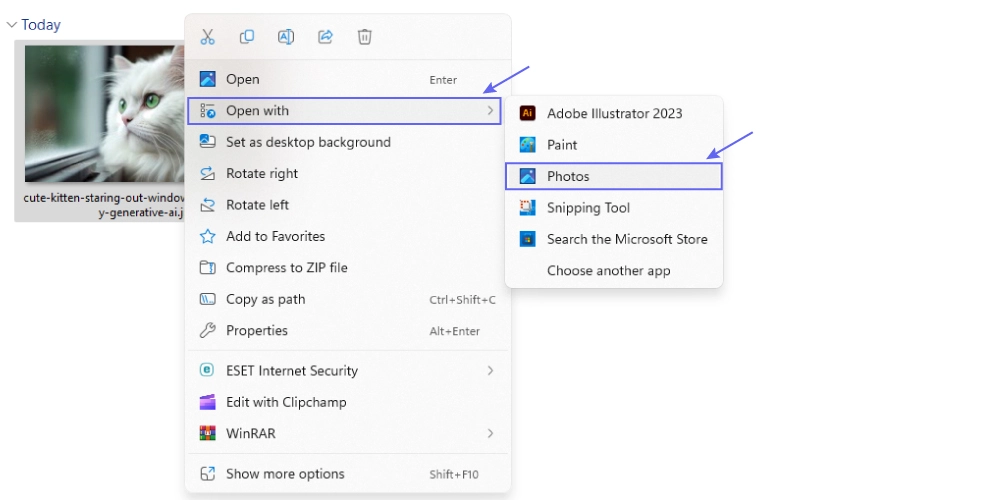 کاهش حجم عکس با برنامه Photos ویندوز