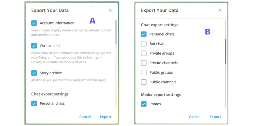 بکاپ گرفتن از تلگرام