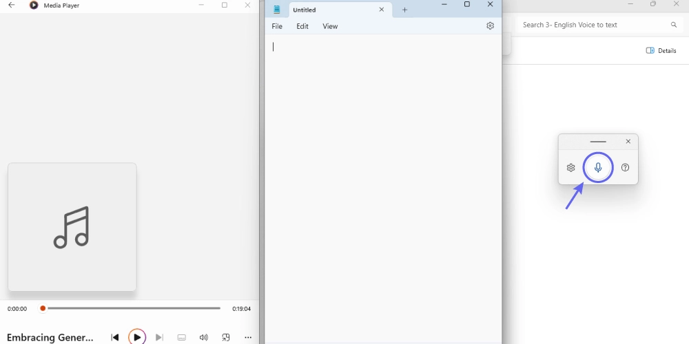 تبدیل صدا به متن انگلیسی در ویندوز