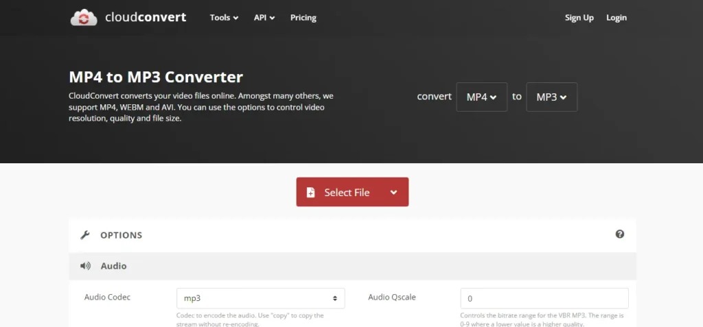تبدیل ویدیو به mp3 با سایت cloudconvert